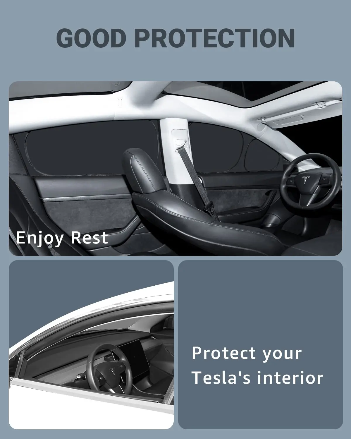 ل تسلا نموذج 3 Y العرعر هايلاند 2025-2020 نافذة السيارة الجانبية ظلة الجبهة الخلفية الزجاج الأمامي الخصوصية أعمى الشمس الظل التخييم