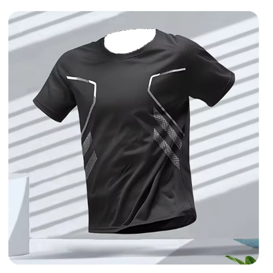 

Men's Quick-Drying Breathable Sport Running T-Shirt round Neck Short Sleeve Active Tee for Outdoor Workout And motocry tshirt