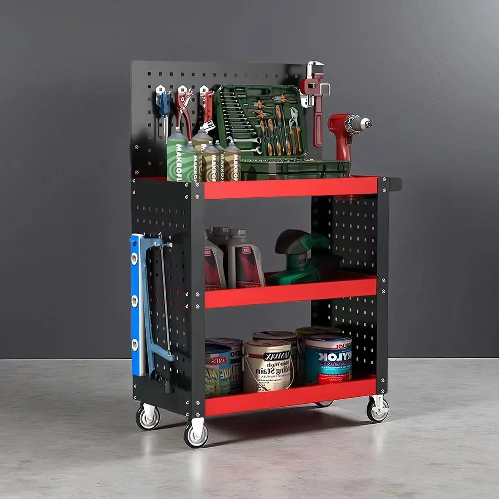 

Multifunctional Cart Mental Industry Rolling Castor Tool Trolley Garage Tool Cart for Storage Tools 트롤리