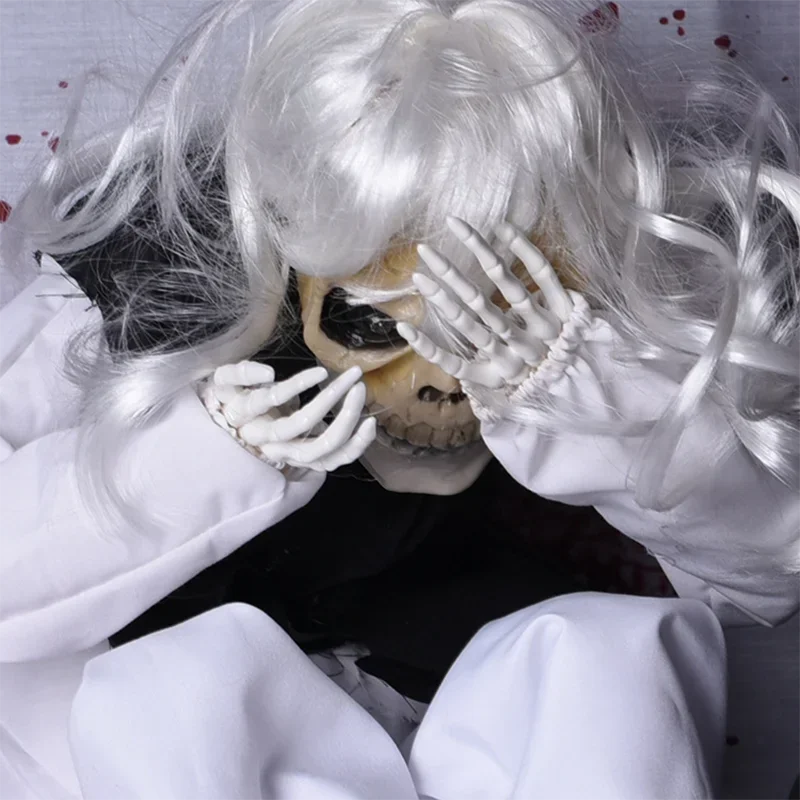 Crying Ghost Halloween Decoration Haunted House Props Bar Trick Props Chamber Madhouse Will Vibrate Female Ghost for Halloween - view 3