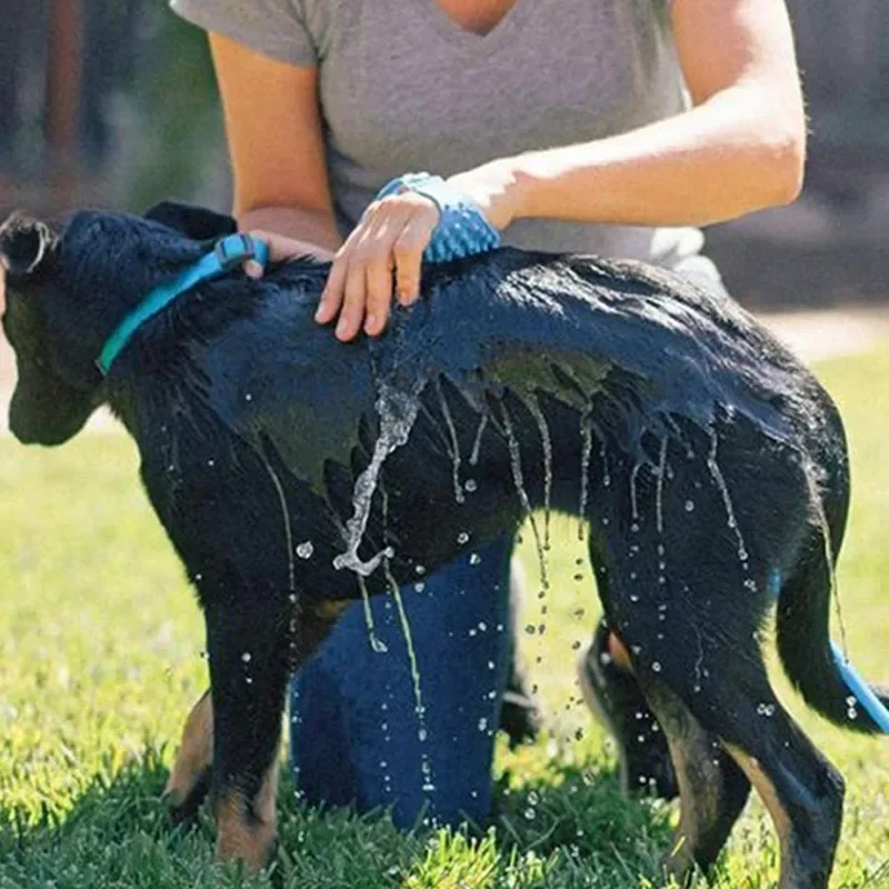 Dog Bath Artifact Pet Spray Head Teddy Bear Satsuma Brush Cat and Dog Supplies Silicone Massage Shower Head