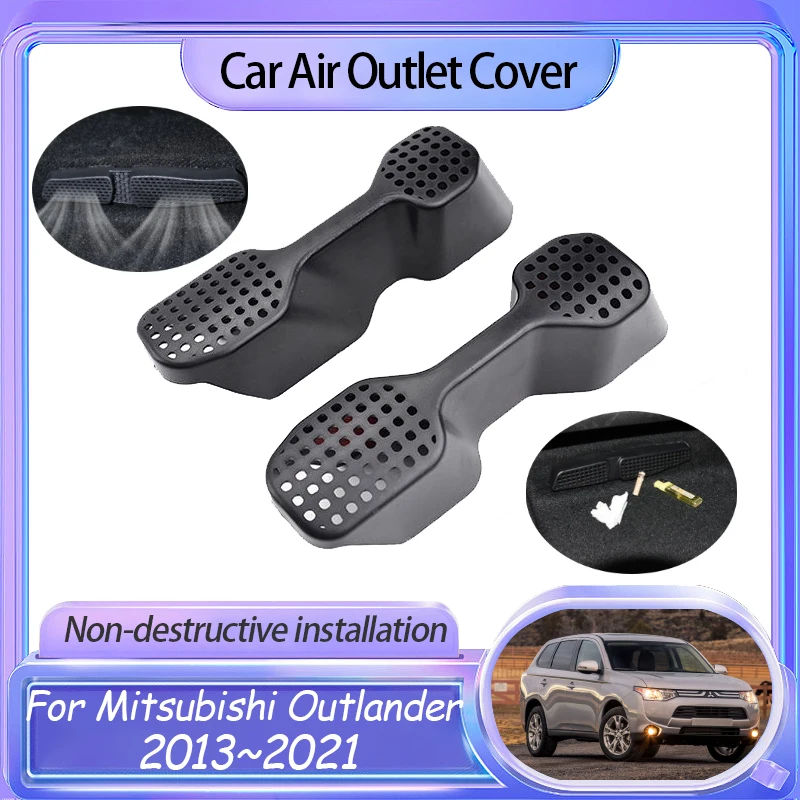 

Car Air Outlet Cover for Mitsubishi Outlander 2013~2021 Rear Seat Conditioner Duct Vent Grille Protective Accessories 2016 2018