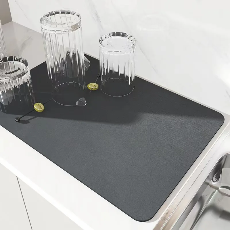 Simple Foreign Trade Kitchen Hydrophilic Pad Water Draining Pad Household Dining Table Anti-Scald Bar Counter Bowl Plate Drying