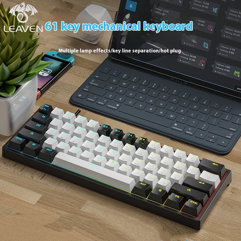 

Проводная Механическая клавиатура с RGB-подсветкой, Русская раскладка