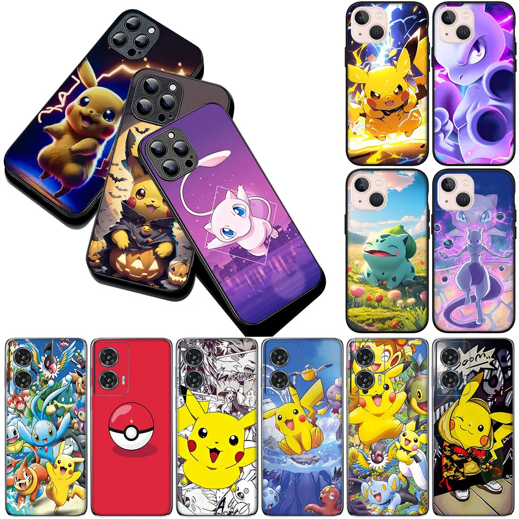 Mewtwo P-Pokemons Mew P-Pikachus غطاء جراب هاتف لسامسونج غالاكسي A26 A36 A05 A06 A25 A56 A35 A54 A53 A52 S21 S20 FE Coque
