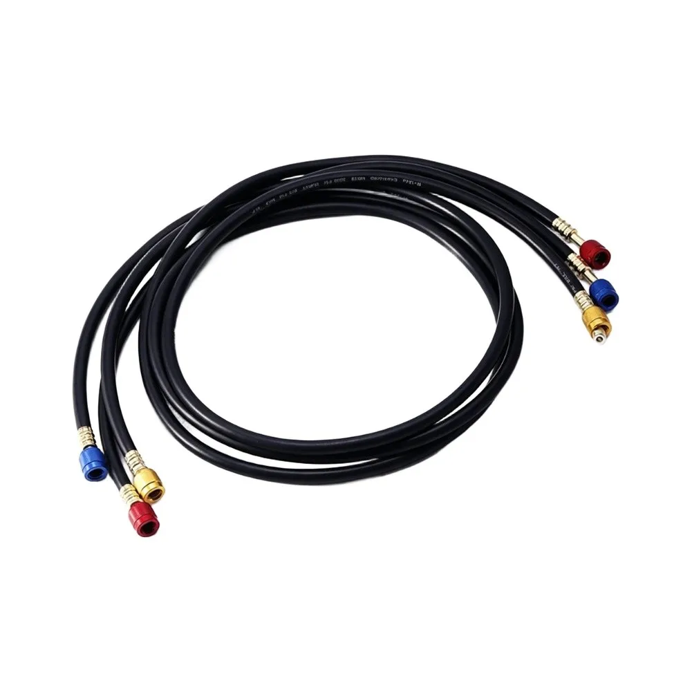 1/4 inch For SAE Refrigerant Hose Set Featuring 360 Degree Swivel for R22 R410A Refrigerant Transfer and Recovery