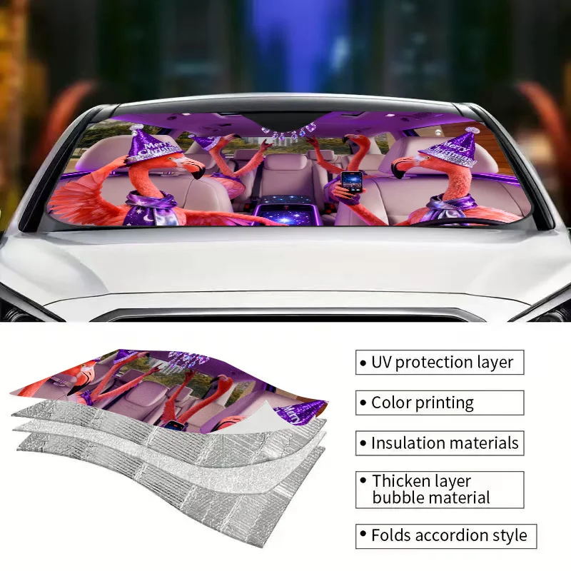 قطعة واحدة من واقي الشمس للسيارة قابل للسحب مع حماية من الأشعة فوق البنفسجية والخصوصية - درع مقاوم للحرارة مناسب للزجاج الأمامي، سهل التحمل