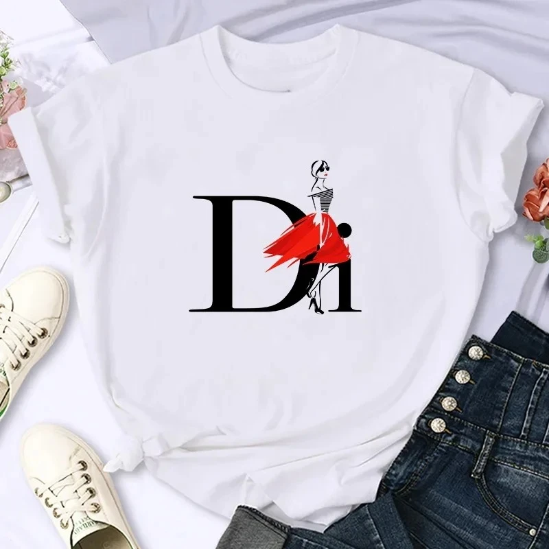 

Di Fashion Street Trend Одежда Периферийный узор с принтом Летние элитные брендовые хлопковые мужские и женские футболки с короткими рукавами