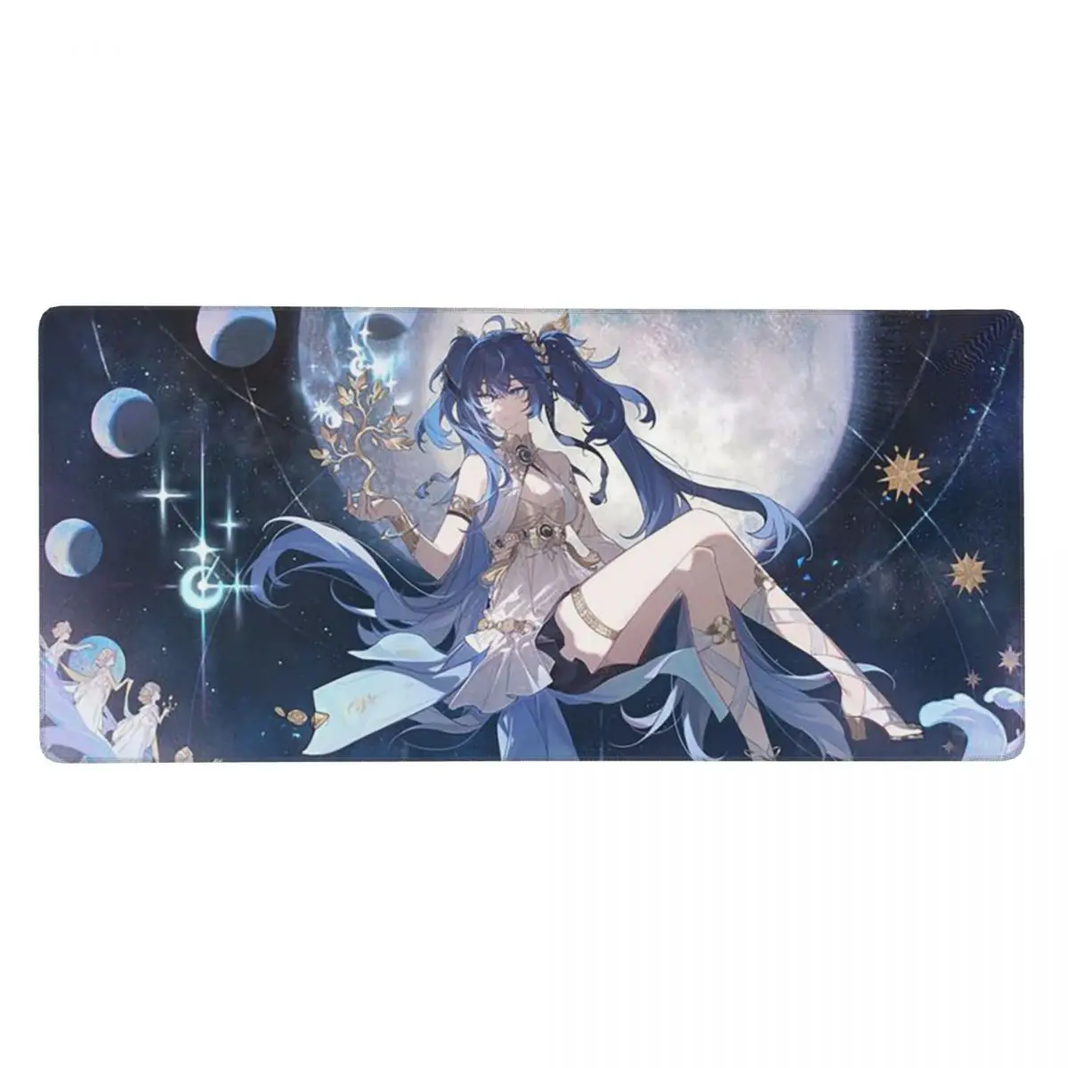 Luno Wuthering Waves Game Large Mouse Pad Computer Keyboard Mouse Mat Gaming PC Laptop Desk Mat Office Accessories Table Mats