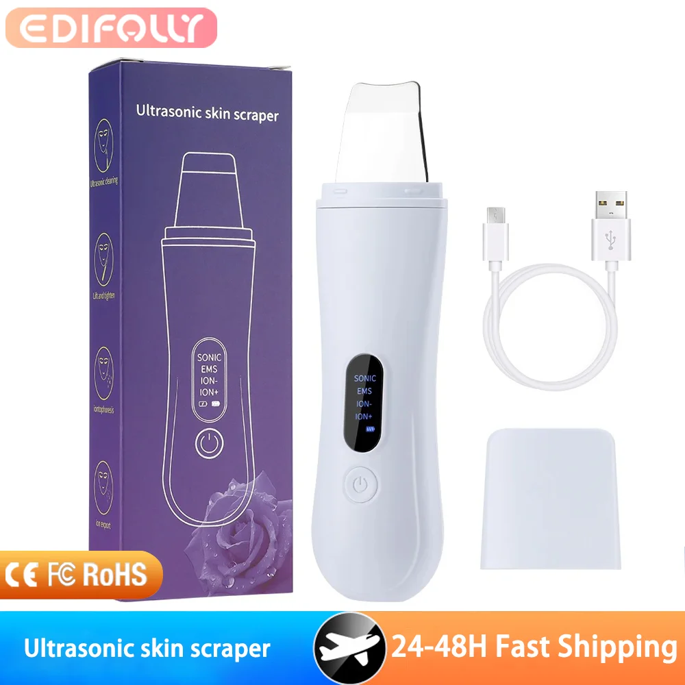 بالموجات فوق الصوتية الجلد الغسيل الكهربائية تنظيف الوجه المسام المطهر العميق حب الشباب مزيل الرؤوس السوداء تقشير مجرفة جهاز تجميل #1