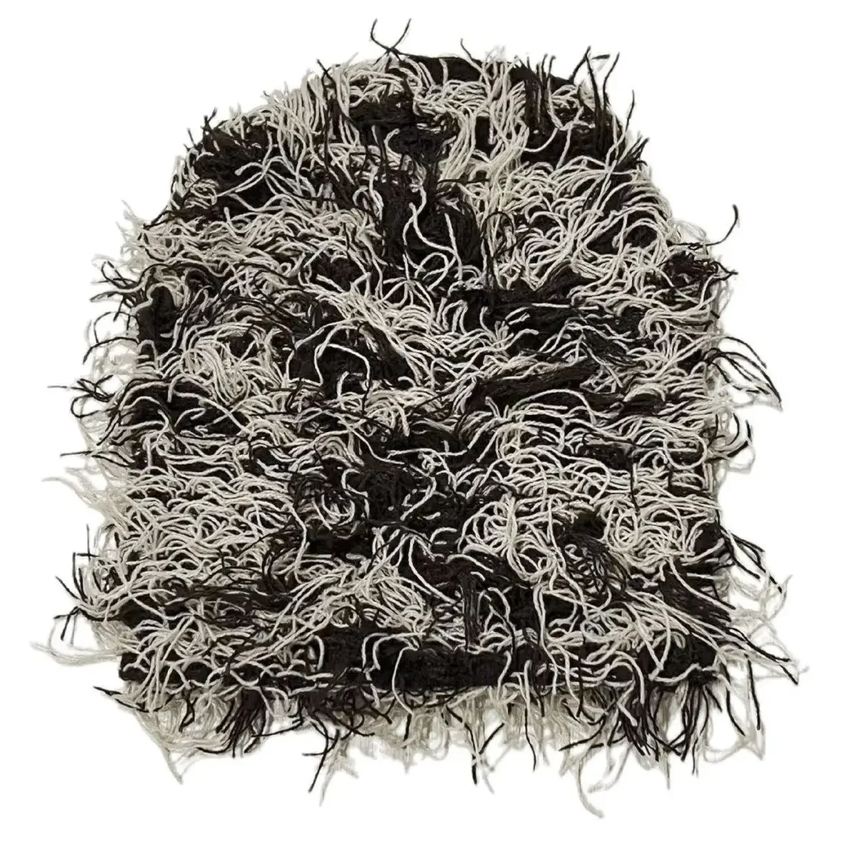 2026 Distressed Balaclava Beanie Hat Embroidery Private Woven Tag Label Grassy Distressed Knit Ski Mask