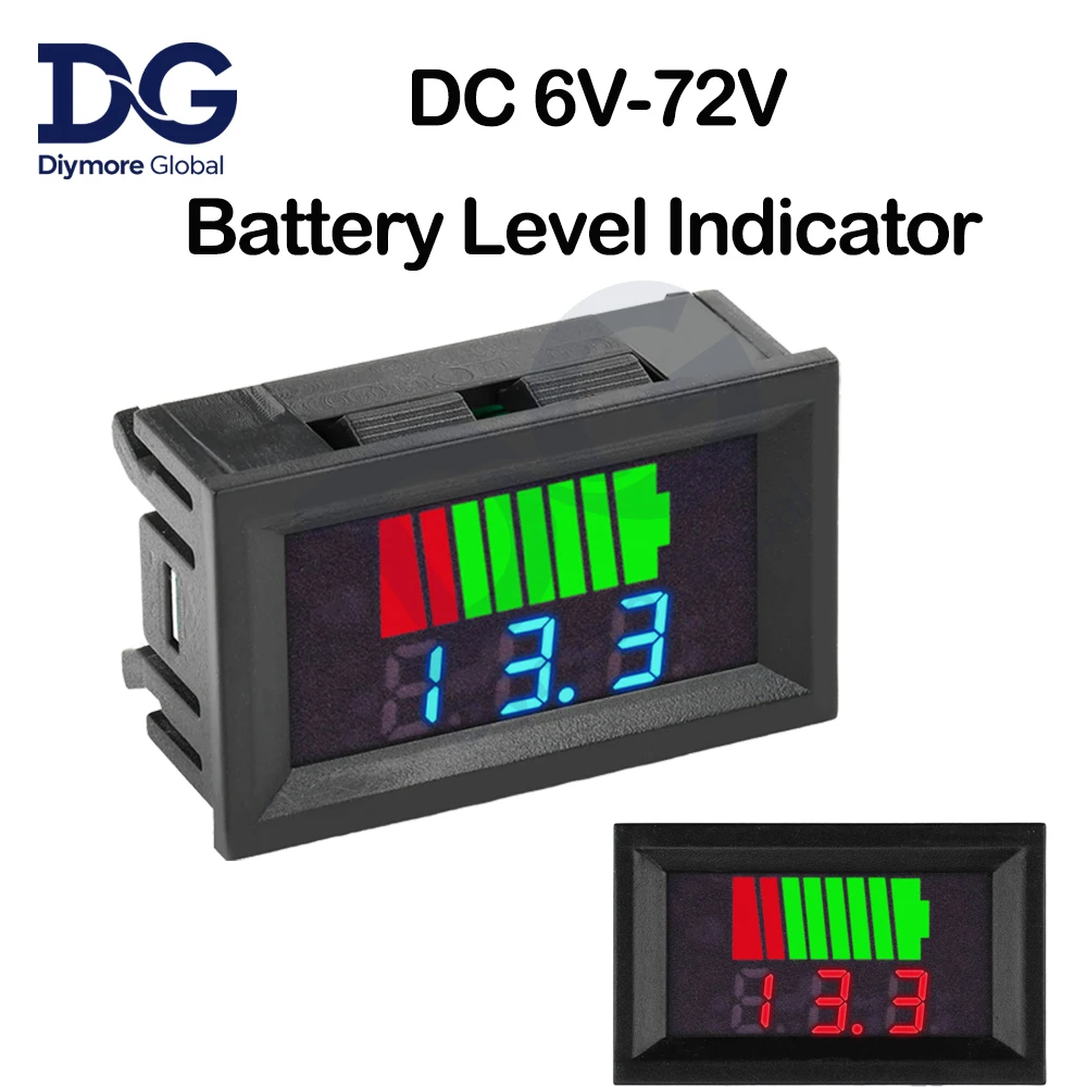 12V 24V 36V 48V 60V Auto Batterie Ladezustand Anzeige Lithium-Batterie Kapazität Meter Tester display LED Tester Voltmeter ﻿