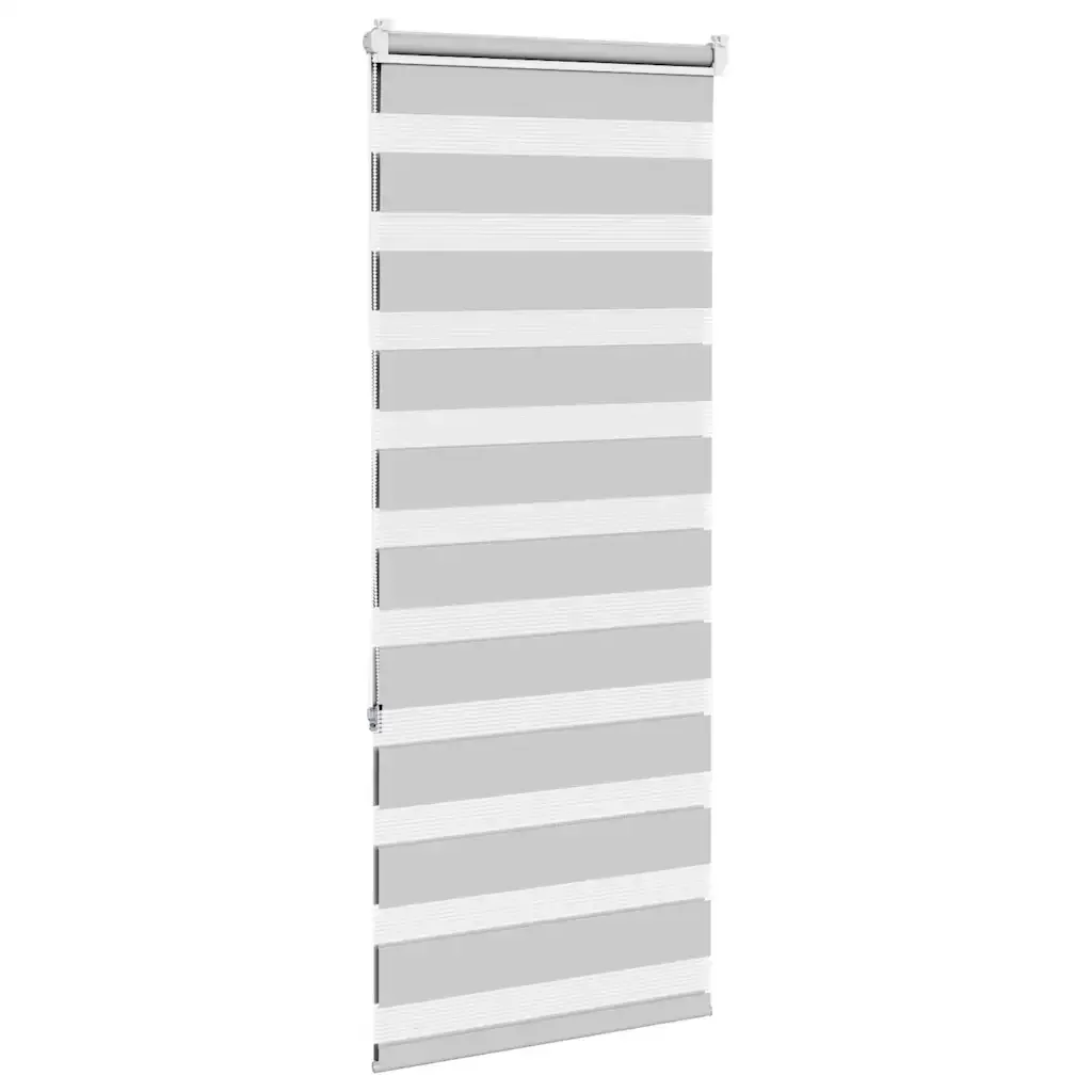 Immagine 4: Tende a Rullo Zebra Grigio Chiaro, Larghezza 50,9 cm, 100% Poliestere, Regolabili, Facili da Installare, Design Moderno per Casa e Ufficio