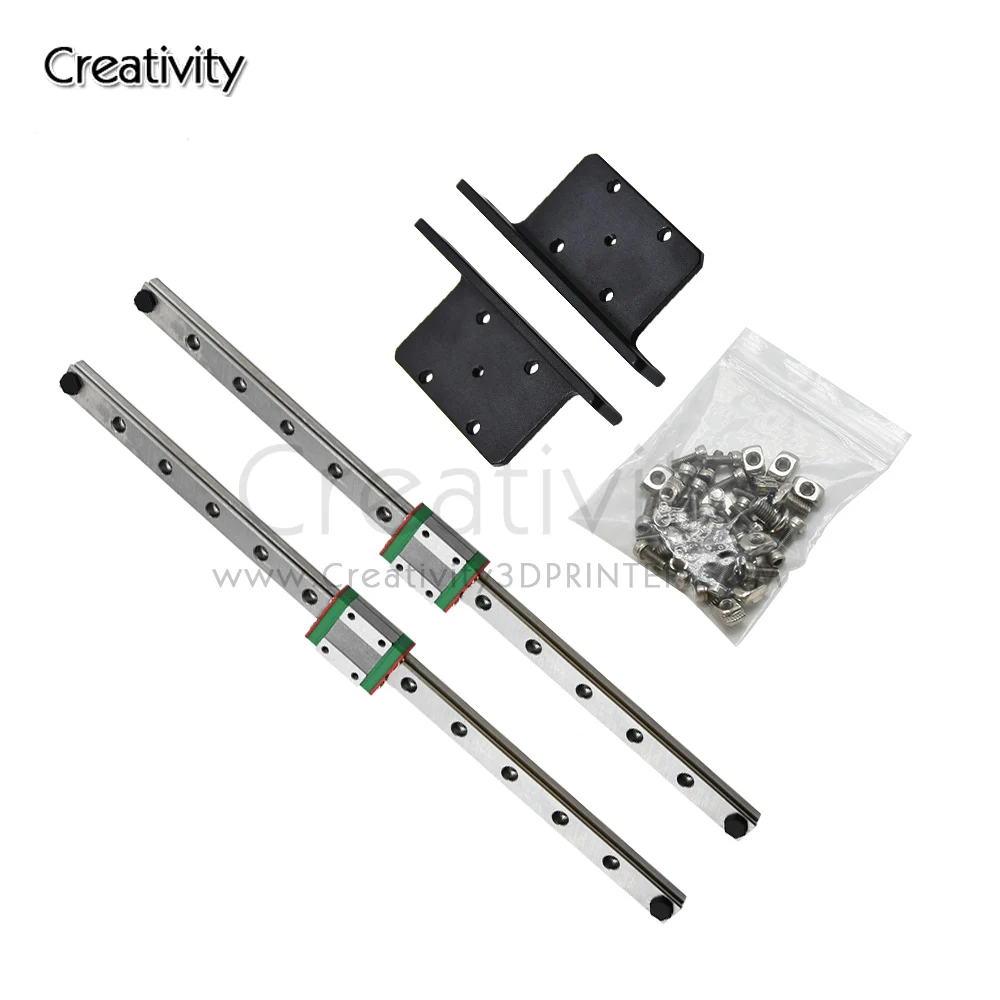 Ender3 Y Axis Linear Rail Guide Upgrade Kit MGN12H Stainless Steel Guideway Slider Improve Speed, Smooth For Ender3/V2/Pro