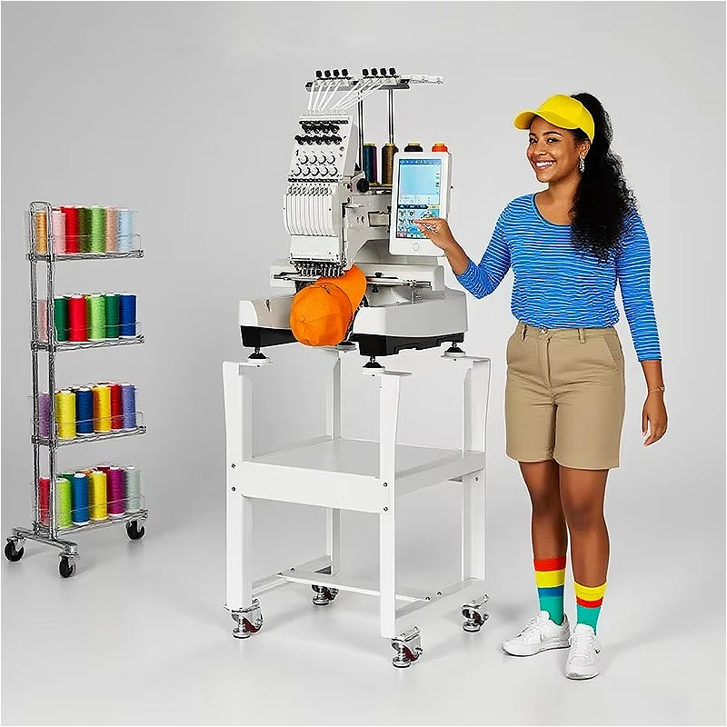 1200 SPM High Speed Embroidery Machine 15 Needle Computerized Automatic Thread Trimmer T Shirt Hat Cap Denim Jacket Customized