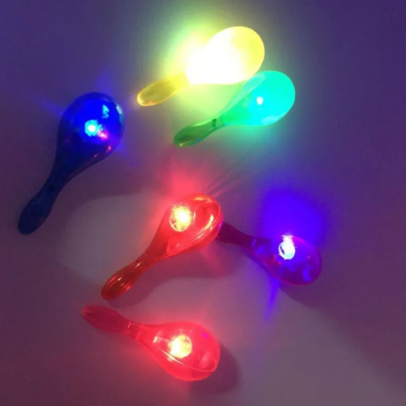 LED Flashing Maracas Musical Children Shaker Percussion Toys Glow Party    Birthday Gift  Wedding Festival