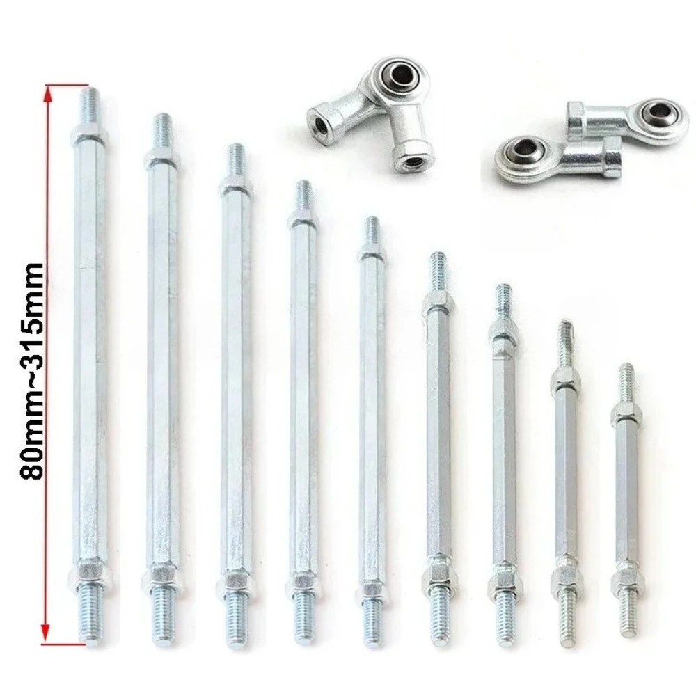 80mm-280mm Steering Tie Rod Kit Ball Joint M8 Ball Joiner Bolt Tie Rod For DIY Electric Mini Kids ATV Go Kart Buggy Quad Bike