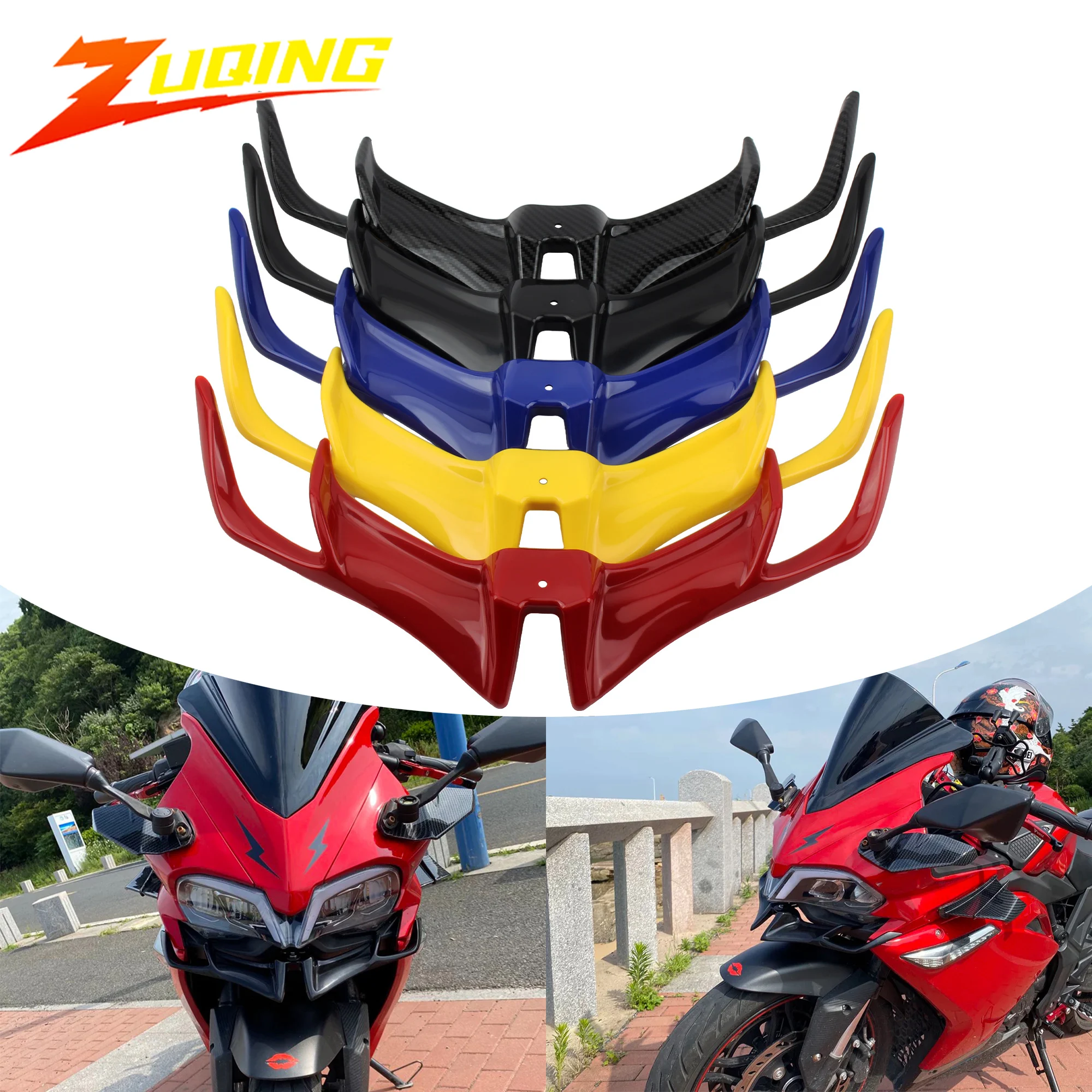 For YAMAHA R15 V3 Motorcycle Motorbike Front Fairing Beak Fixed Wing Aerodynamic Protective Cover Motorcycle Parts 2017-2019