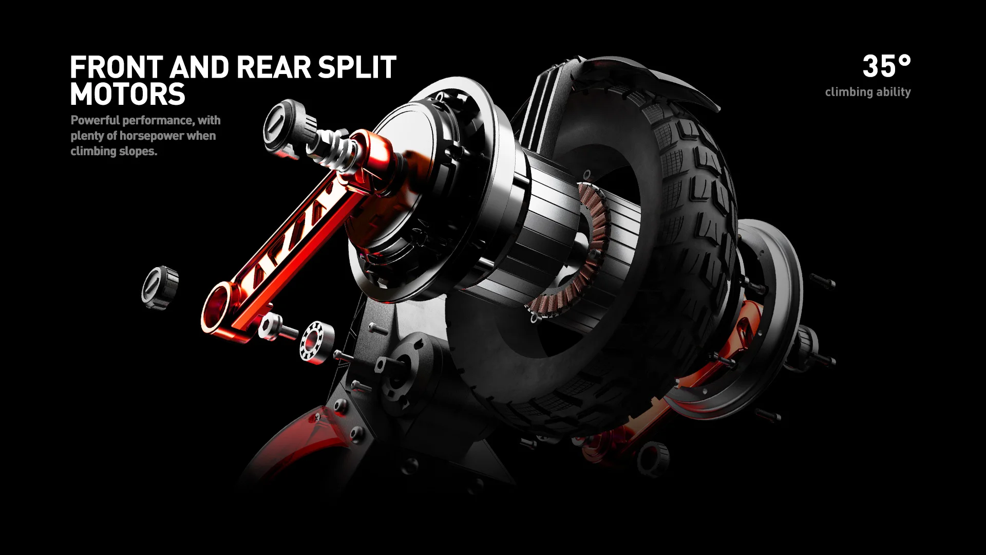JOYOR S8-S-Z Elektroroller für Erwachsene E-Mountain E-Scooter mit 10-Zoll Luftreifen Faltbares Design – Detail 5