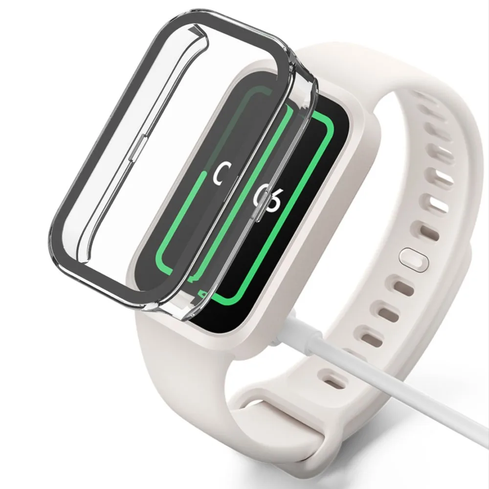 Vidrio templado + funda para Xiaomi Smart Band 9 Protector de pantalla activo cubierta protectora de parachoques antiarañazos para Xiaomi Redmi Band 3