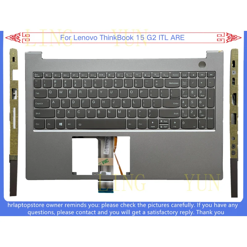 Z   New For Lenovo ThinkBook 15 G2 ITL ARE Upper Case Palmrest Cover with keyboard