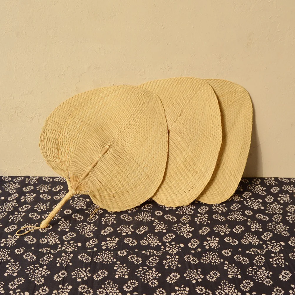 

Hand Woven Palm-Leaf Fan Natural Cool Handheld Fans for Summer Home Decoration Practical Lightweight Natural Hand Fans