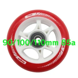 Speed skate wheel red 90mm 100mm 110mm 85A  PU material red wheel 8wheels/lot