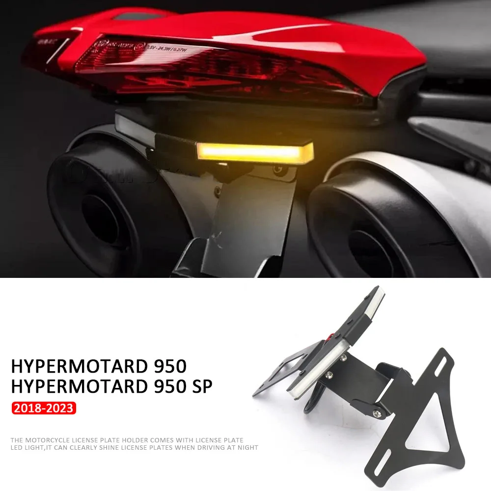 

Motorcycle Accessories Turn Signal Rear License Plate Holder Tailstock Frame Bracket Kit For Ducati Hypermotard 950 SP 2018-2023