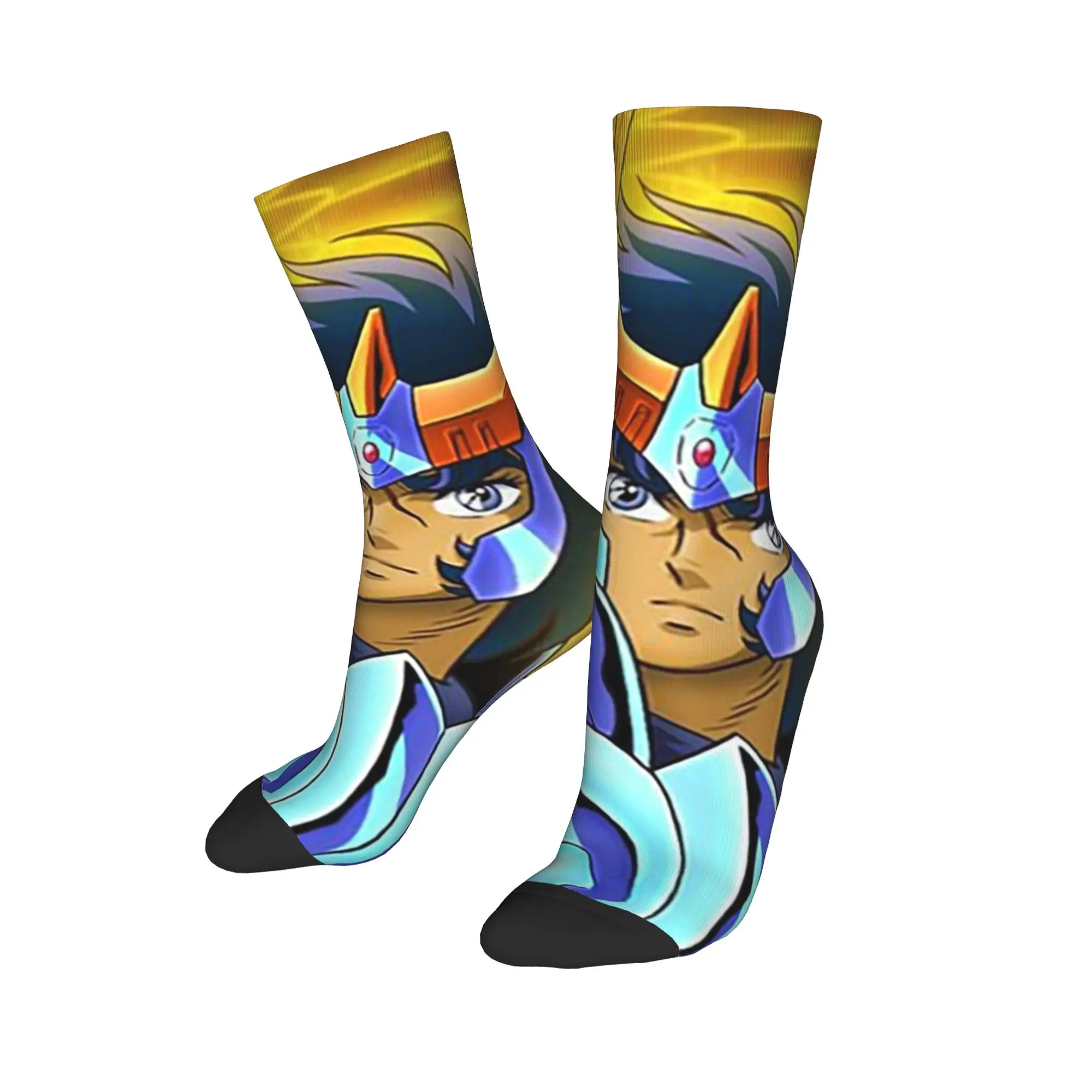 

All Seasons Crew Stockings Los Caballeros Del Zodiaco Saint Seiya Anime Socks Harajuku Long Socks Accessories for Men Women Gift