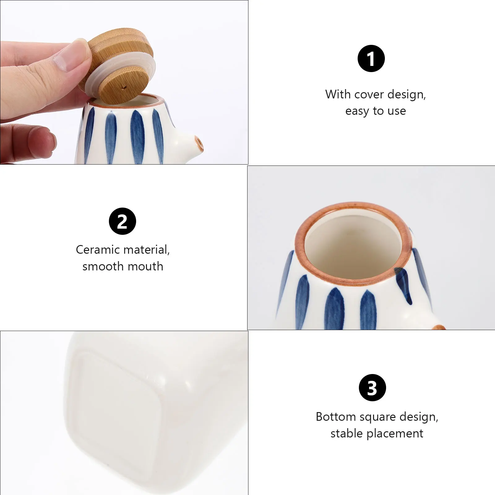 

Ceramic Seasoning Bottle Soy Sauce Vinegar Oil Dispenser Containers Pot Spice Ceramic Soy Sauce Bottles Vinegar Bottle Oil Jar