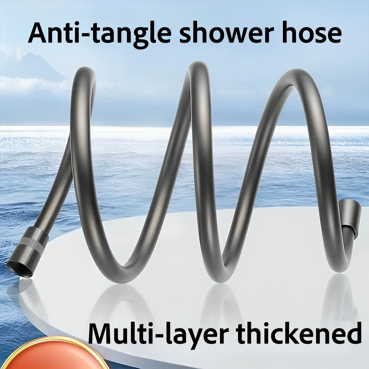 

Утолщенный взрывозащищенный шланг для душа с функцией повышения давления, соединительная труба для душевой лейки и водонагревателя в ванной комнате