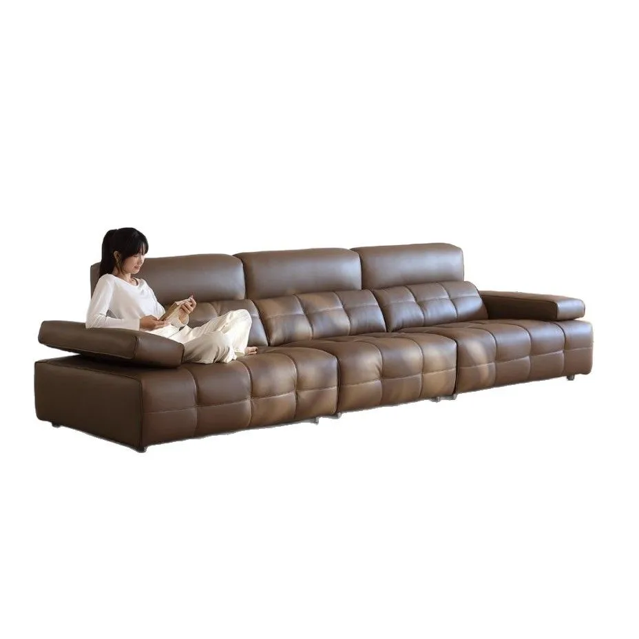 

Кожа, диван, Итальянский, минималистский, гостиная, прямой ряд, небольшая квартира, простой