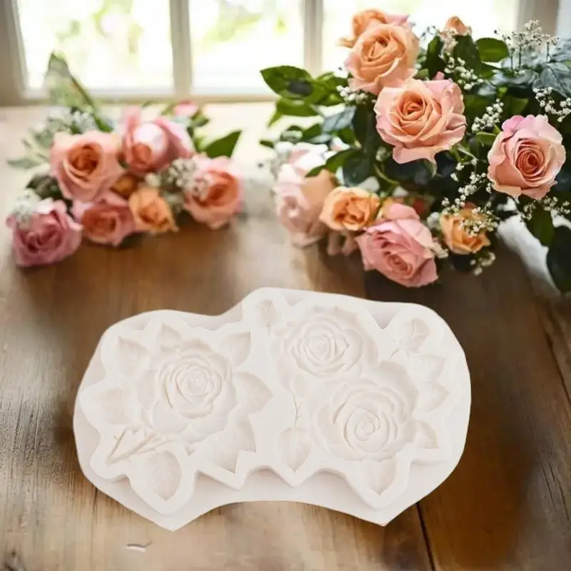 الزهور يترك سيليكون قالب السكر كرافت الشوكولاته كب كيك قالب الخبز أدوات تزيين الكعكة فندان #4