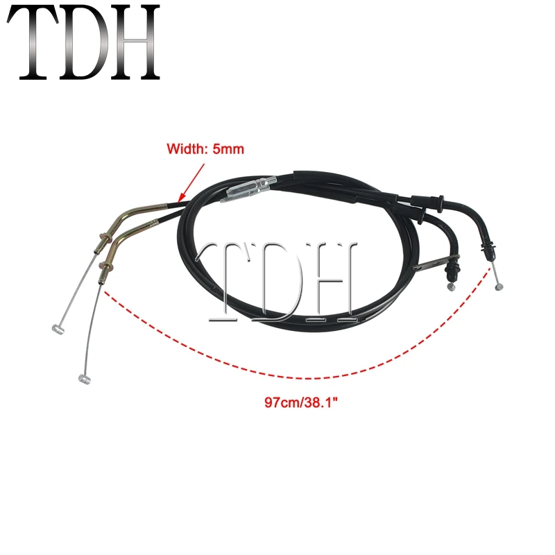 97cm Lengthened Throttle Cable Fuel Cable Wires Motorcycle Accessories For Kawasaki VULCAN 900 VN900 VN 900 CLASSIC LT 2006-2018 view 2