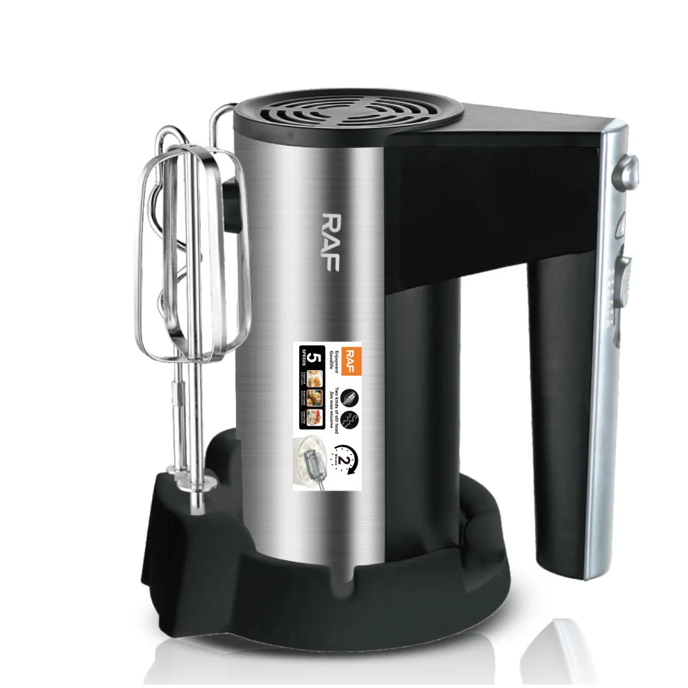 European standard household handheld electric whisk with 5-speed adjustment, high power egg beater and cream mixer 800W