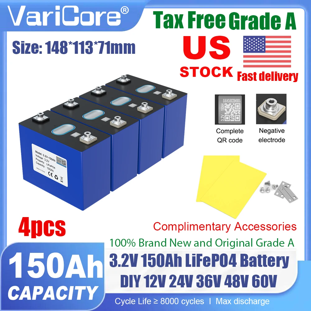 Us Stock 3.2V 150AH…