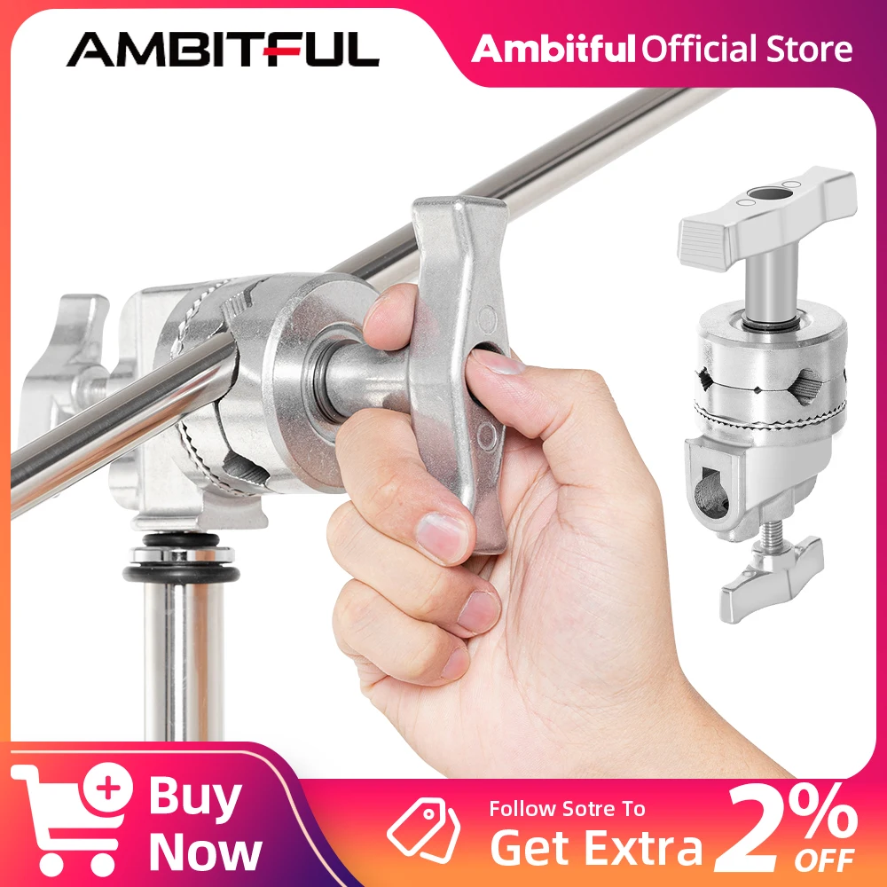 

AMBITFUL C-Stand 16mm Mounting Adapter Metal Holder Heavy Duty Grip Head