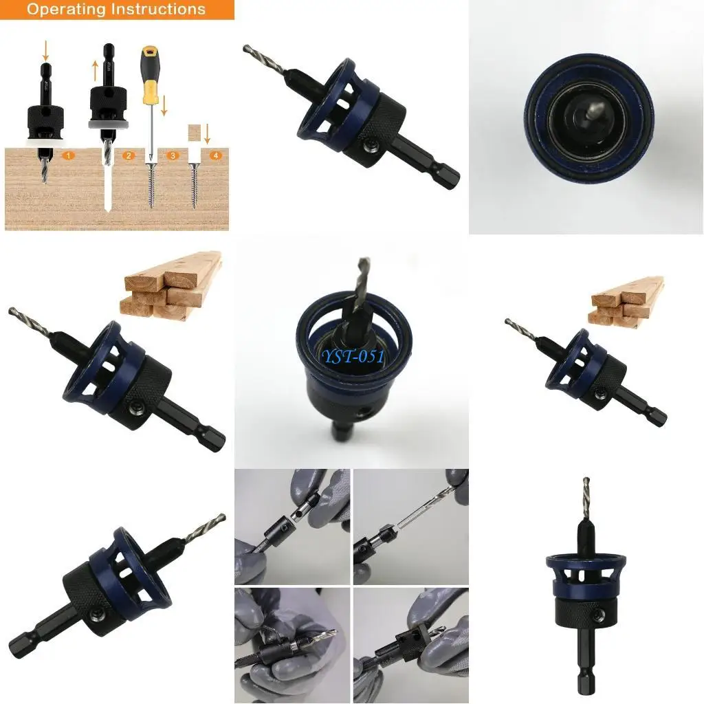 

E15A Countersink Drill Bit Adjustable Tapered Countersunk Drill Bit Hexagonal Shank