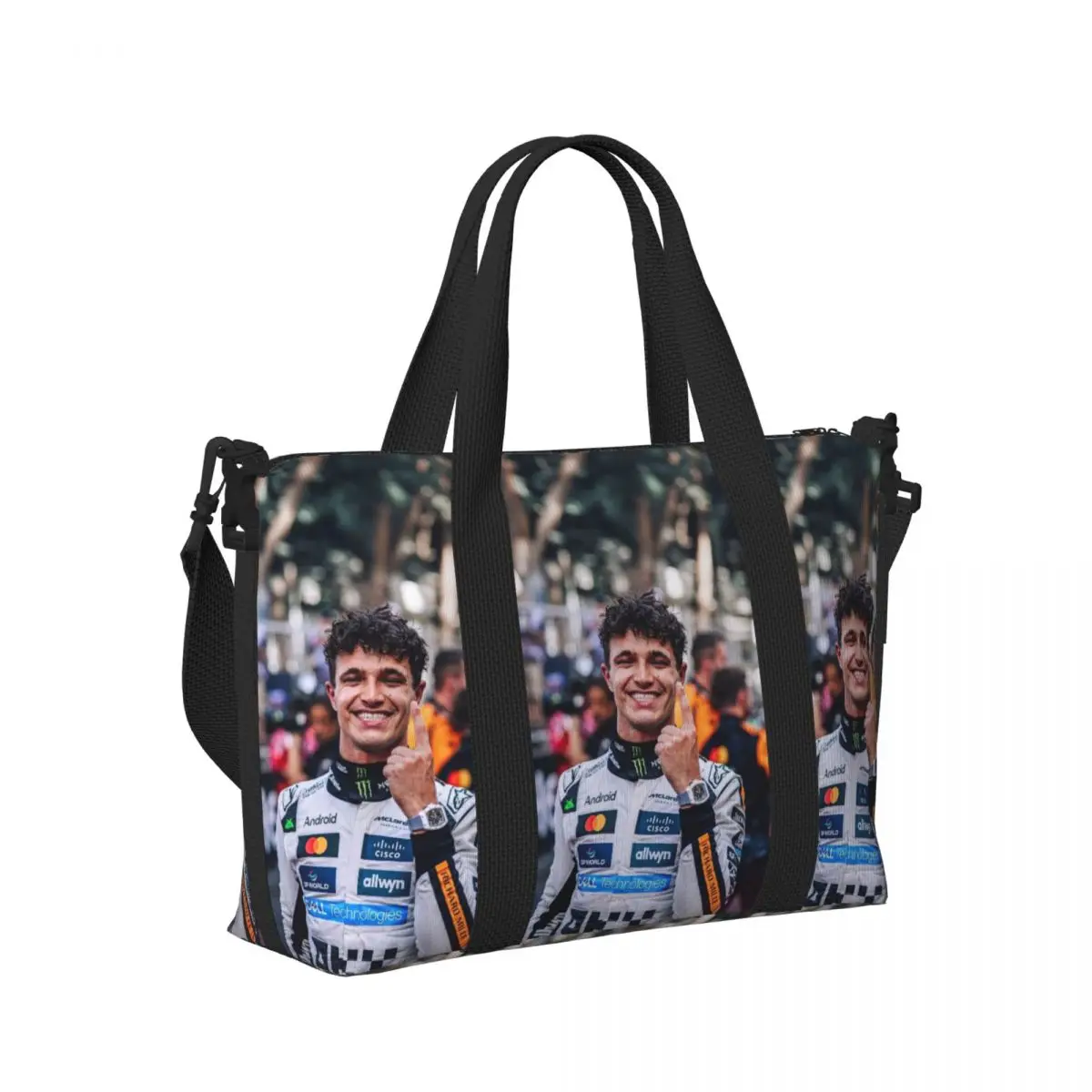 

Lando Norris Beach Travel Bag Large Capacity Tote Bags for Gym Yoga Women Shopping Duffle Shoulder Bag