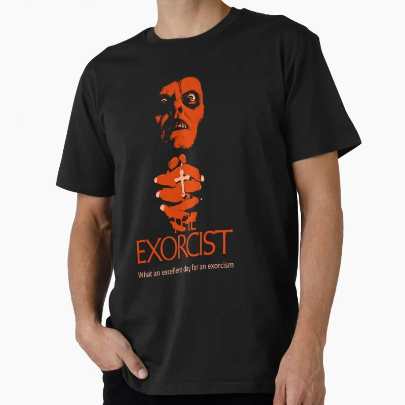 

Horror movie The exorcist ghost demon Spooky Film Scary Halloween Gift T shirt Large size Tops 100% cotton printed Clothes