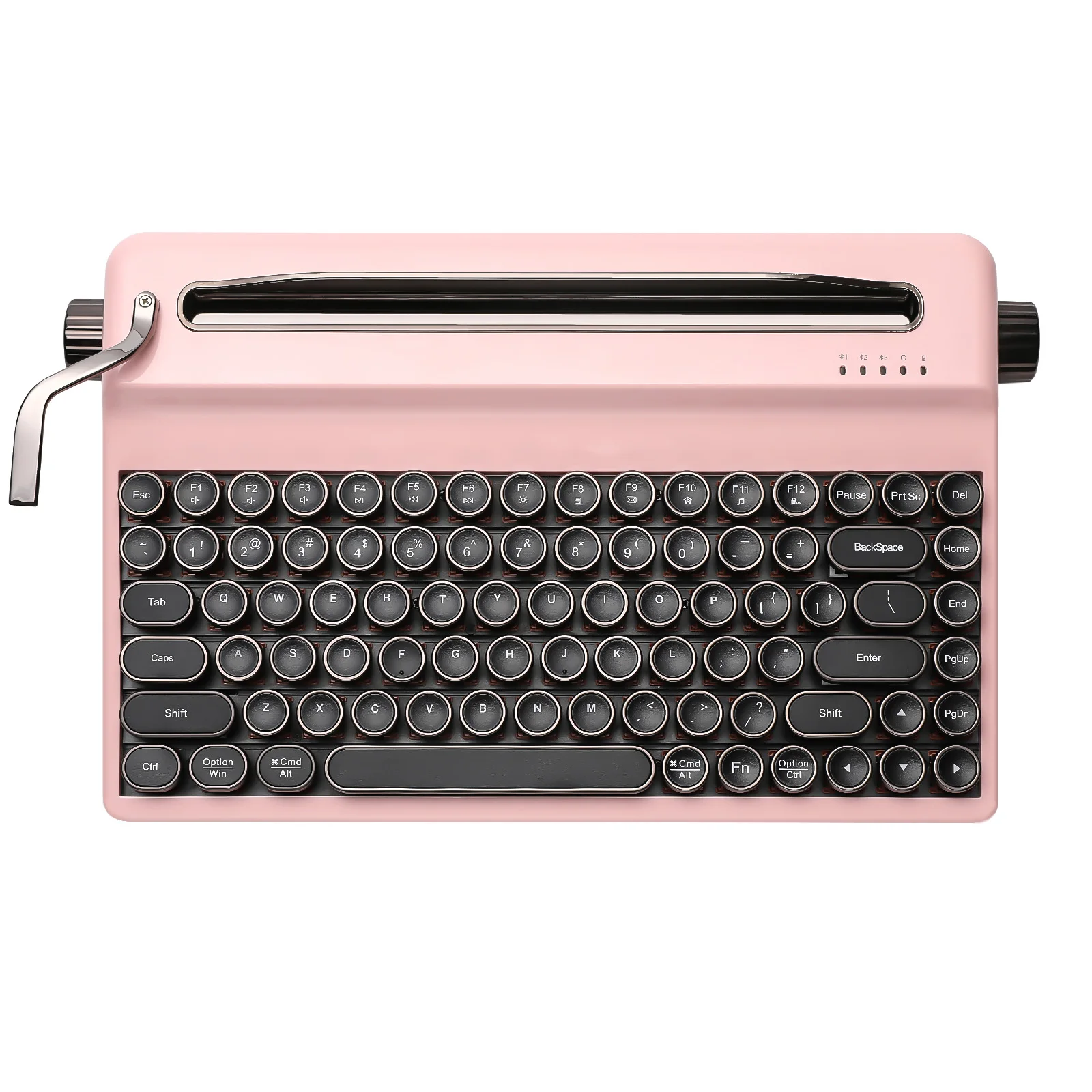 YUNZII QL75 ピンクタイプライター メカニカルキーボード、QMK/VIA