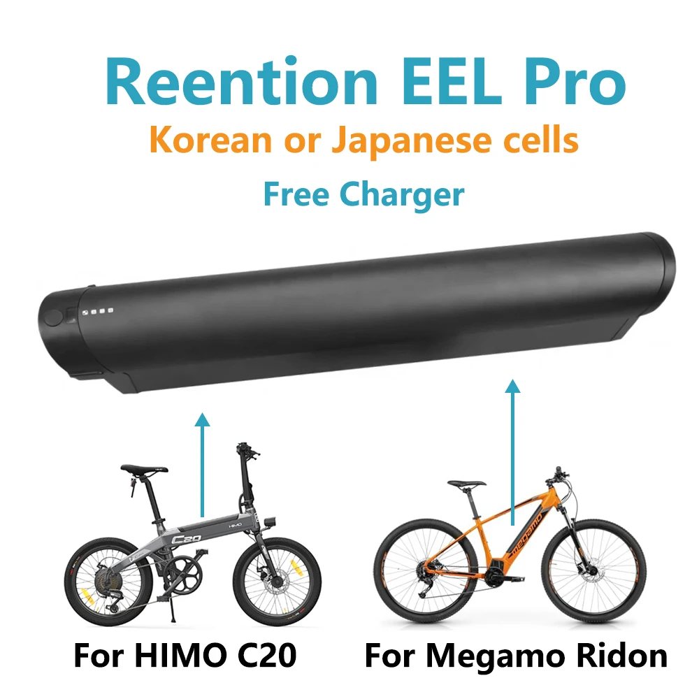 

36V Reention EEL Pro Ebike Battery for HIMO C20 10Ah 10.4Ah Megamo Ridon 10 11.6Ah 12Ah 12.8 14Ah Replacement bicycle batteries