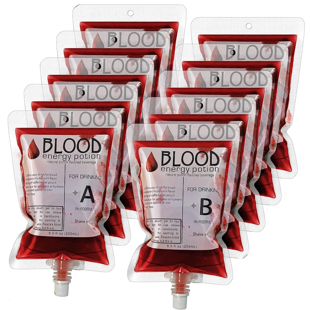 5/10pcs 150/250ml Drinks Blood Bags Halloween Decoration Reusable Drink Pouch Live Blood of Theme Party Masquerade Party Props