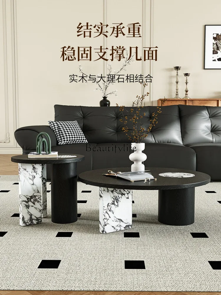 

yj19 Coffee Table Living Room Home Solid Wood Light Luxury High-Grade Sense Small Apartment