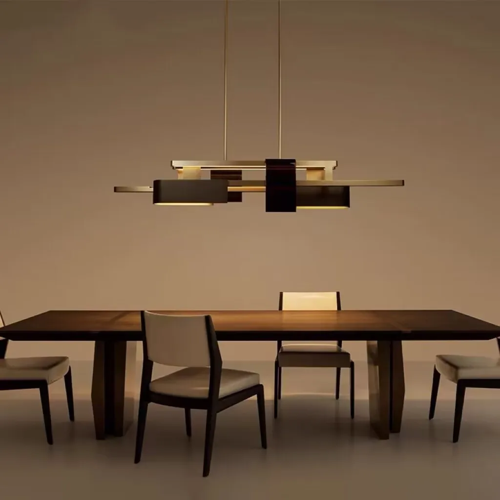 آخر الحديثة الشمال مطعم بار الثريا 2025 جديد قلادة ضوء مصمم مخصص الفولاذ المقاوم للصدأ Led الفن قلادة أضواء