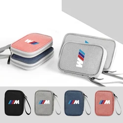 Bolsa de almacenamiento USB portátil para auriculares, llave de viaje para coche, licencia de conducir, organizador impermeable para BMW M4 E46 E90 E60 F30 X5 Performance