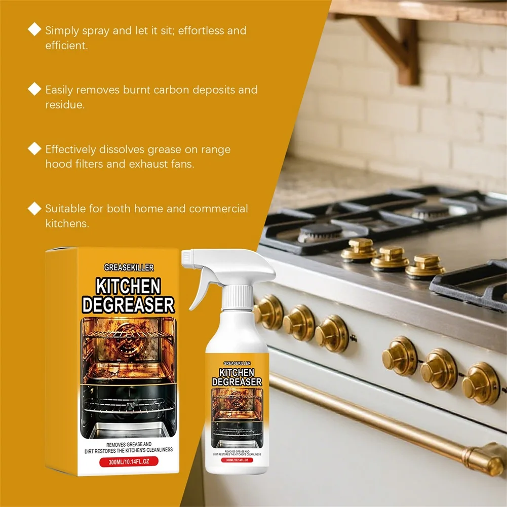 Grease Killer For Grills Cleaner Heavy Duty Degreaser Multi-Use For Grills Oven Airs Fryer Home Commercial Kitchen