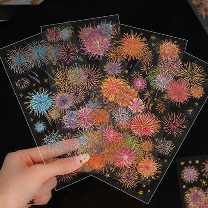 Mr. Paper Warm Night Scene Stickers 2 sheets/pack Sweet Sky Brilliant lights Create Scenery Stickers Handbooks Holiday Gifts