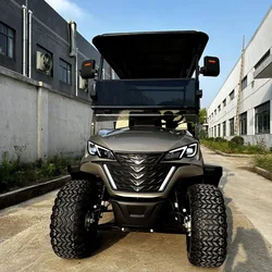 2024 Hot Sale 4 Seat Lithium Battery Golf Car Solar Panels Powered Golf Scooter 7KW Hunting Off Road Electric Golf Cart