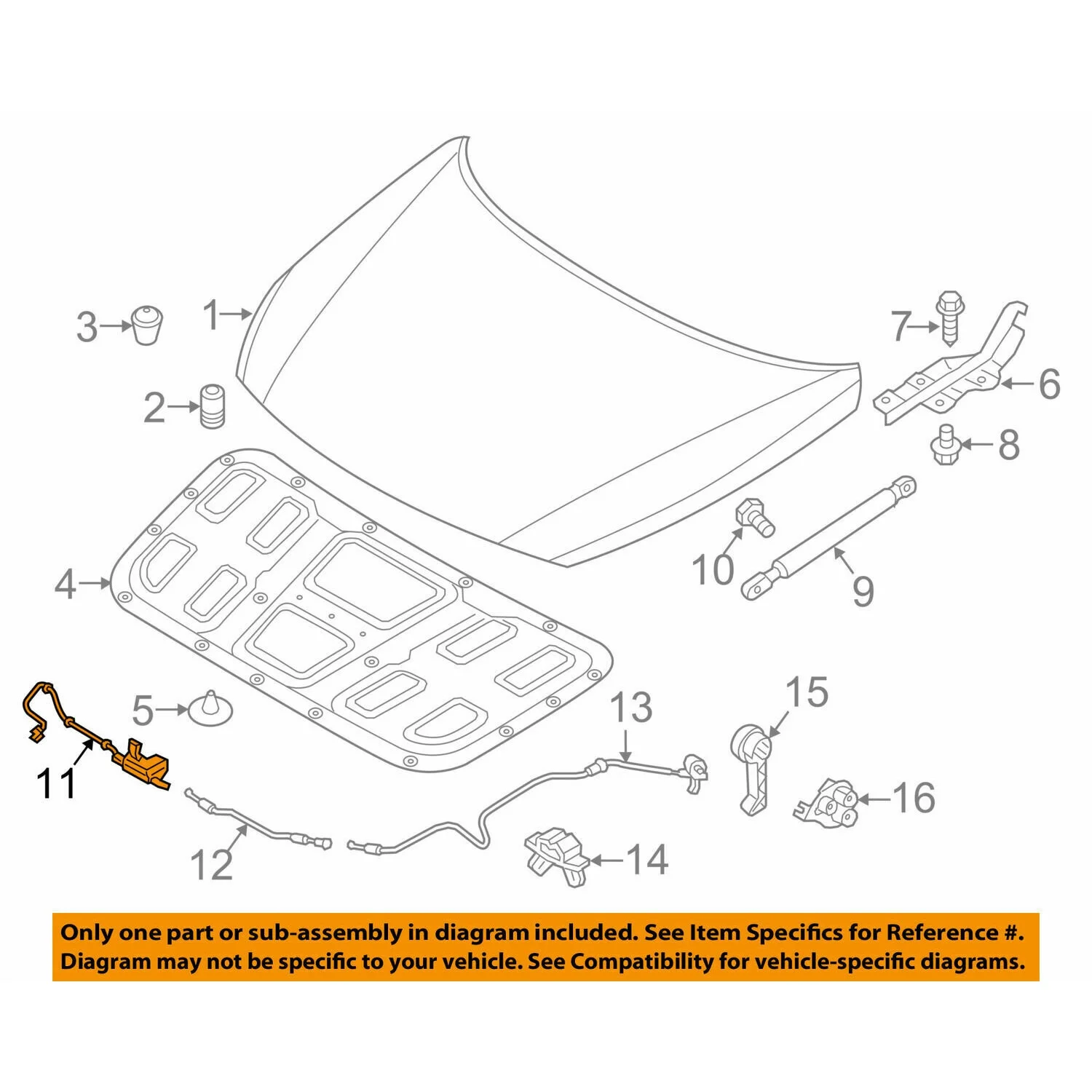 Hood Latch Hood Lock Assembly for Hyundai Elantra Sedan 2017-2018 81130F2010 Car Interior Accessories